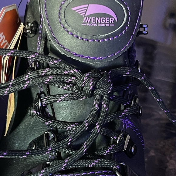 Avenger Steel Tote Boots ~ Purple 8 W - Picture 4 of 16